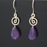 Deep Amethyst Drop Earring
