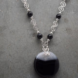Jatun Round Sardonyx Black and White Necklace