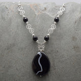 Sardonyx Black and White Necklace