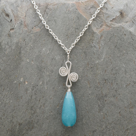 Sisa Drop Necklace Angelite